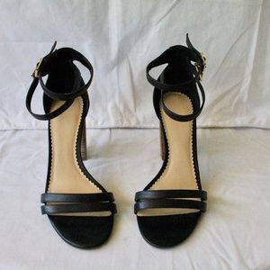 C. Wonder strappy block heel sandals